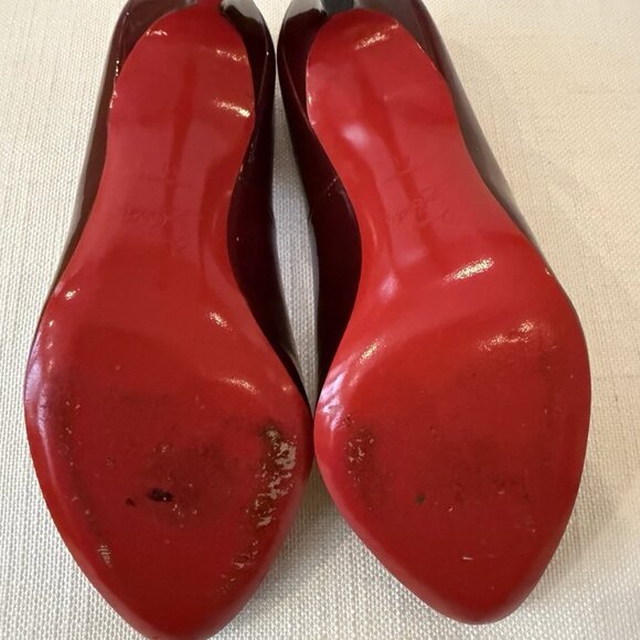 Christian Louboutin Fifi 120 Dark Red Burgundy Patent Heels - Picture 16 of 16